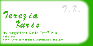 terezia kuris business card